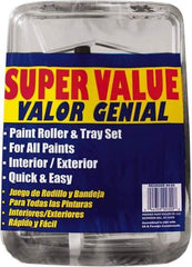 Premier Paint Roller - 3/8" Nap, Wall Paint Roller Set - 10" Wide, Steel Frame, Includes Paint Tray, Roller Cover & Frame - USA Tool & Supply