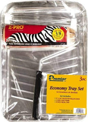 Premier Paint Roller - 3/8" Nap, Wall Paint Roller Set - 10" Wide, Steel Frame, Includes Paint Tray, Roller Cover & Frame - USA Tool & Supply