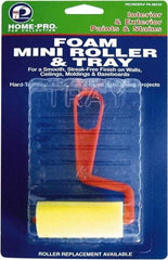 Premier Paint Roller - Mini Paint Roller Set - 5" Wide, Plastic Frame, Includes Paint Tray, Roller Cover & Frame - USA Tool & Supply