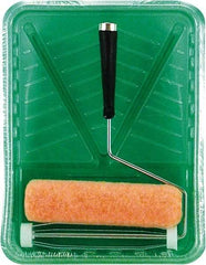 Premier Paint Roller - 3/8" Nap, Wall Paint Roller Set - 10" Wide, Steel Frame, Includes Paint Tray, Roller Cover & Frame - USA Tool & Supply