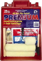 Premier Paint Roller - 1/2" Nap, Wall Paint Roller Set - 10" Wide, Steel Frame, Includes Paint Tray, Roller Cover & Frame - USA Tool & Supply