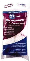 Premier Paint Roller - 3/4" Nap, 4" Wide Paint Mini Roller Covers - Rough Texture, Microfiber - USA Tool & Supply