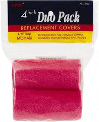 Premier Paint Roller - 4" Wide Paint Roller Cover - Smooth Texture, Mohair - USA Tool & Supply