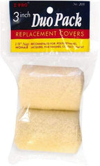 Premier Paint Roller - 1/4" Nap, 3" Wide Paint Roller Cover - Smooth Texture, Mohair - USA Tool & Supply