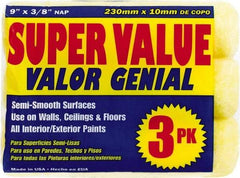 Premier Paint Roller - 1/2" Nap, 9" Wide Paint Roller Cover - Semi-Rough Texture, Polyester - USA Tool & Supply
