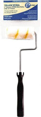 Premier Paint Roller - 12" Long, 3/8" Nap, Mini Roller Cover Combo - 4" Wide, Plastic Frame, Includes Roller Cover & Frame - USA Tool & Supply