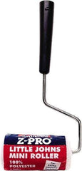 Premier Paint Roller - 23" Long, 1/4" Nap, Mini Roller Cover Combo - 6" Wide, Plastic Frame, Includes Roller Cover & Frame - USA Tool & Supply