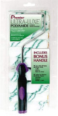 Premier Paint Roller - 10" Long, 3/8" Nap, Mini Roller Cover Combo - 4" Wide, Plastic Frame, Includes Roller Cover & Frame - USA Tool & Supply