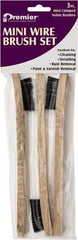 Premier Paint Roller - 3 Piece Nylon Surface Preparation Wire Brush - 8" OAL, Wood Handle - USA Tool & Supply