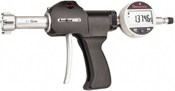 Starrett - Electronic Bore Gages Type: Pistol Grip Electronic Bore Gage Minimum Measurement (Decimal Inch): 1.0000 - USA Tool & Supply