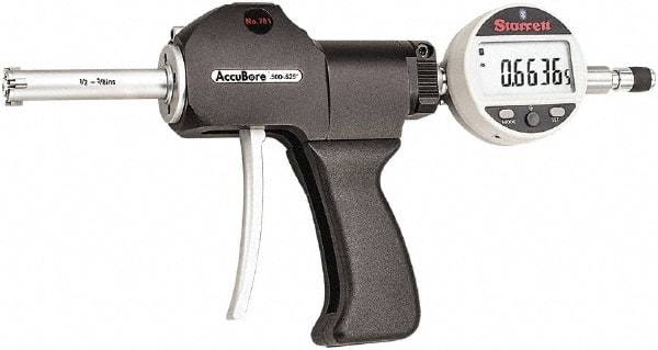 Starrett - Electronic Bore Gages Type: Pistol Grip Electronic Bore Gage Minimum Measurement (Decimal Inch): 0.5000 - USA Tool & Supply