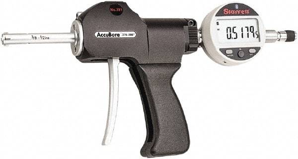 Starrett - Electronic Bore Gages Type: Pistol Grip Electronic Bore Gage Minimum Measurement (Decimal Inch): 0.0370 - USA Tool & Supply