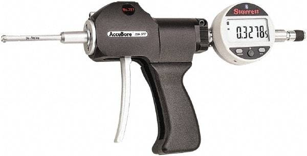 Starrett - Electronic Bore Gages Type: Pistol Grip Electronic Bore Gage Minimum Measurement (Decimal Inch): 0.2500 - USA Tool & Supply