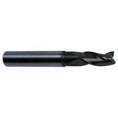 1/4 Dia. x 2-1/2 Overall Length 3-Flute Square End Solid Carbide SE End Mill-Round Shank-Center Cut-Super-A - USA Tool & Supply