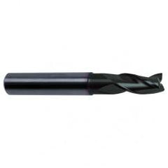 3/8 Dia. x 3 Overall Length 3-Flute Square End Solid Carbide SE End Mill-Round Shank-Center Cut-Super-A - USA Tool & Supply
