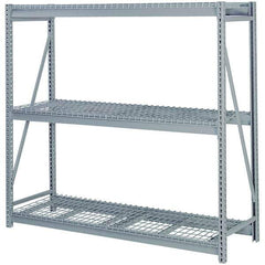 Lyon - 4 Shelf Starter Waterfall Wire Steel Shelving - 10,000 Lb Capacity, 60" Wide x 96" High x 36" Deep, Dove Gray - USA Tool & Supply