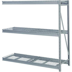 Lyon - 3 Shelf Add-On Waterfall Wire Steel Shelving - 10,000 Lb Capacity, 60" Wide x 72" High x 48" Deep, Dove Gray - USA Tool & Supply