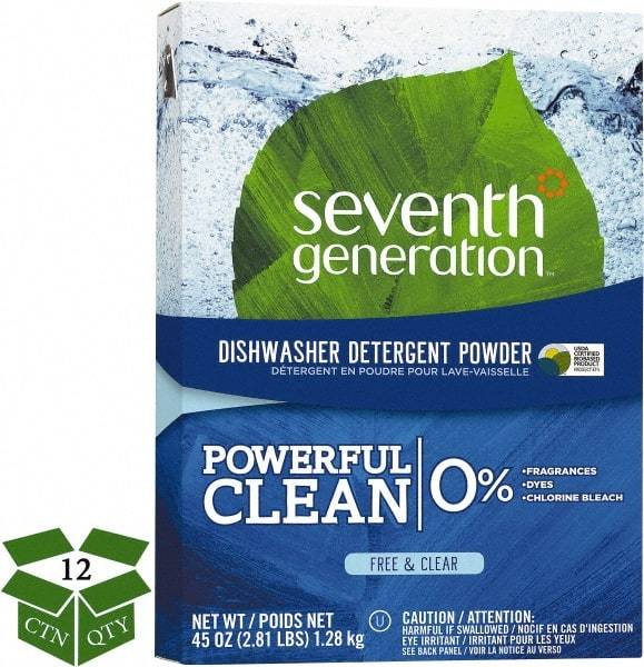 Seventh Generation - 45 oz Box Automatic Dishwashing Powder - Unscented - USA Tool & Supply