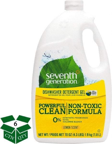 Seventh Generation - 70 oz Bottle Automatic Dishwashing Gel - Lemon Scented - USA Tool & Supply