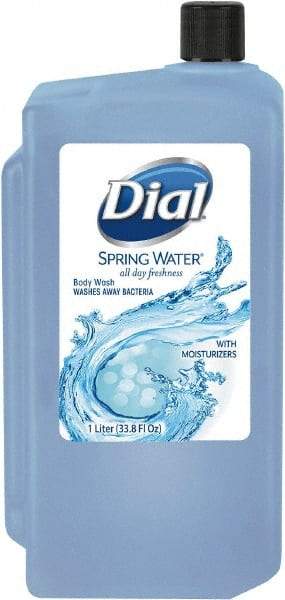 Dial - 1 L Cartridge Spring Water Body Wash - Translucent Blue, Fits Manual Liquid Dispensers - USA Tool & Supply