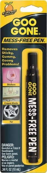 Goo Gone - 0.34 oz Pen Applicator Adhesive Remover - Removes Adhesives, Gum, Tar, Crayon, Scuff Marks, Wax, Sap - USA Tool & Supply