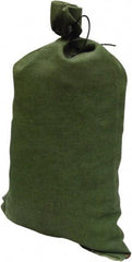 Made in USA - 14" Long x 26" High Sand Bag - Olive Green Polyproplene, For Spill Containment - USA Tool & Supply