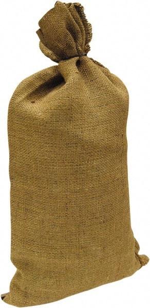 Made in USA - 14" Long x 26" High Sand Bag - Desert Tan Burlap, For Spill Containment - USA Tool & Supply