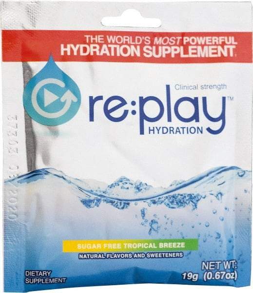 Hydration Health - 0.51 oz Packet Sugar Free Tropical Breeze Activity Drink - Powdered, Yields 16 oz - USA Tool & Supply