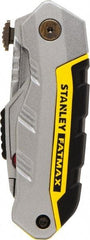 Stanley - 2-7/16" Blade, 8" OAL, Straight Pocket Knife - 4-3/4" Closed Length, Steel, 3 Blades, 1 Edge - USA Tool & Supply