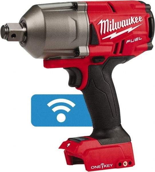 Milwaukee Tool - 3/4" Drive 18 Volt Pistol Grip Cordless Impact Wrench & Ratchet - 1,800 RPM, 0 to 2,400 BPM, 1,500 Ft/Lb Torque, Lithium-Ion Batteries Not Included - USA Tool & Supply