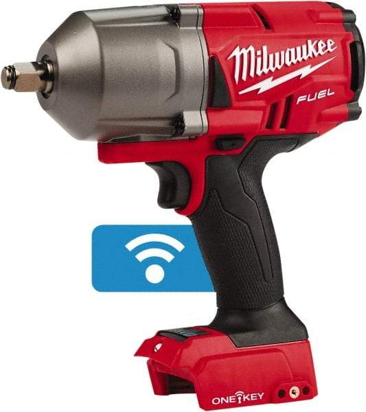 Milwaukee Tool - 1/2" Drive 18 Volt Pistol Grip Cordless Impact Wrench & Ratchet - 1,750 RPM, 0 to 2,100 BPM, 1,400 Ft/Lb Torque, Lithium-Ion Batteries Not Included - USA Tool & Supply