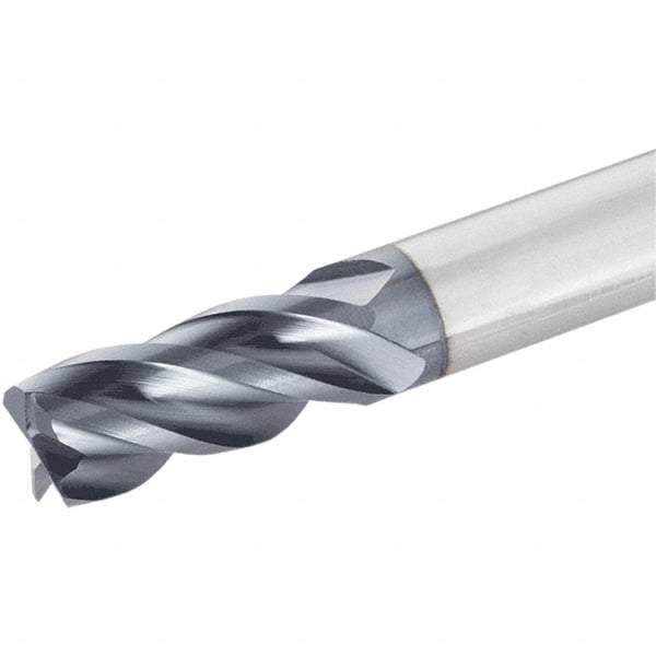 Iscar - 1/2", 4 Flute, Single End, Solid Carbide, 0.023" Corner Radius End Mill - 3" OAL, Right Hand Flute, 1" LOC, Right Hand Cut - USA Tool & Supply