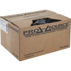 PRO-SOURCE - 1 mil Thick, Heavy-Duty Trash Bags - Linear Low-Density Polyethylene (LLDPE), Flat Pack Dispenser, 15" Wide x 23" High, Black - USA Tool & Supply