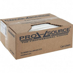 PRO-SOURCE - 1.5 mil Thick, Heavy-Duty Trash Bags - Linear Low-Density Polyethylene (LLDPE), Flat Pack Dispenser, 44" Wide x 47" High, Clear - USA Tool & Supply