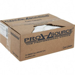 PRO-SOURCE - 2 mil Thick, Heavy-Duty Trash Bags - Linear Low-Density Polyethylene (LLDPE), Flat Pack Dispenser, 38" Wide x 48" High, Clear - USA Tool & Supply