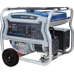 PRO-SOURCE - 6 hr Full Load Time, 5.5 kW, Pull Start, Gasoline Portable Power Generator - 6.6 Gal Tank, 31-1/2" Long x 21.9" Wide x 23.2" Deep, 420 cc Engine - USA Tool & Supply