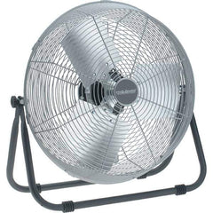 PRO-SOURCE - 18" Blade, 1/8 hp, 3,500, 4,800 & 5,750 CFM, Low Floor Stand Industrial Circulation Fan - Floor Stand, 120 Volts, 2.2 Amps, 3 Speed - USA Tool & Supply