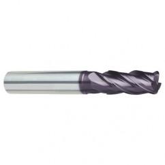 1/2" Dia. - 3-1/2" OAL - 4 FL Variable Helix Super-A Carbide End Mill - USA Tool & Supply