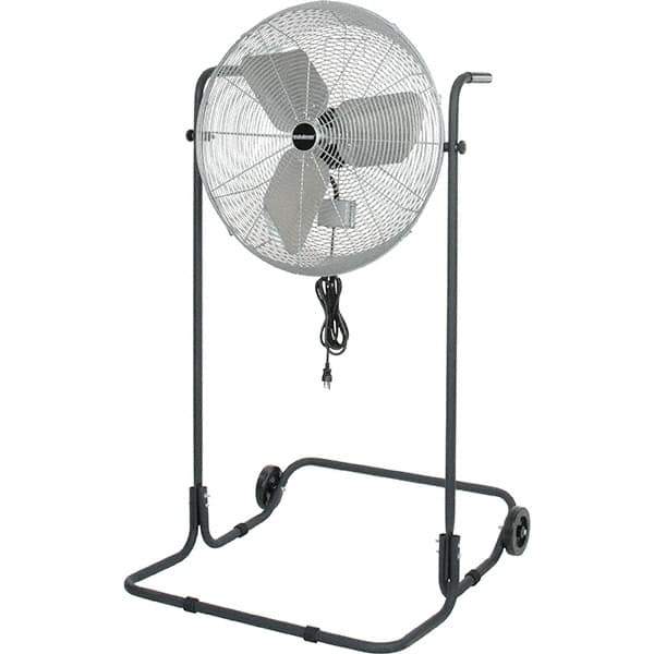 PRO-SOURCE - 24" Blade, 1/8 hp, 2,220 CFM, High Floor Stand Industrial Circulation Fan - Floor Stand, 115 Volts, 2.4 Amps, 3 Speed - USA Tool & Supply