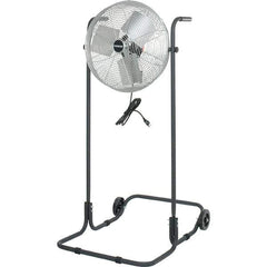 PRO-SOURCE - 18" Blade, 1/8 hp, 5,750 CFM, High Floor Stand Industrial Circulation Fan - Floor Stand, 2.2 Amps, 3 Speed - USA Tool & Supply