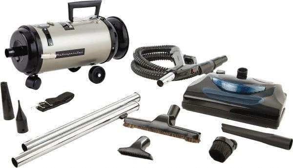 MetroVac - Canister Vacuum Cleaner - 120 Volts, 4 hp, 11.25 Amps, 12.5 Lb, Accessories Included - USA Tool & Supply