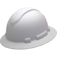 PYRAMEX - ANSI Type I Class C, G & E 4-Point Ratchet Full Brim Hard Hat - USA Tool & Supply
