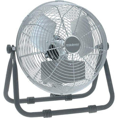 PRO-SOURCE - 12" Blade, 1/12 hp, 1,650, 2,300 & 2,750 CFM, Low Floor Stand Industrial Circulation Fan - Floor Stand, 120 Volts, 1.1 Amps, 3 Speed - USA Tool & Supply