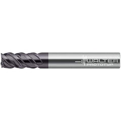 Walter-Prototyp - 16mm, 32mm LOC, 16mm Shank Diam, 115mm OAL, 4 Flute, Solid Carbide Square End Mill - TiAlN Finish, 50° Helix, Right Hand Cut, Right Hand Flute, Series MC326-A-L - USA Tool & Supply