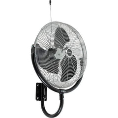 PRO-SOURCE - 20" Blade, 1/3 hp, 6,039 Max CFM, Wall Mounting Fan - 3 Speed - USA Tool & Supply