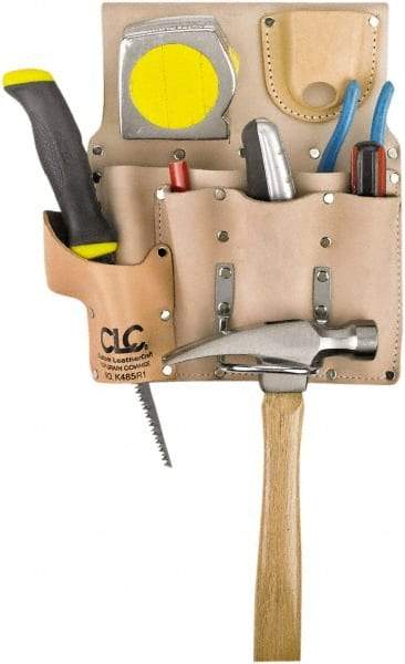 CLC - Knife Holster with 8 Pockets - Leather, Natural (Color) - USA Tool & Supply