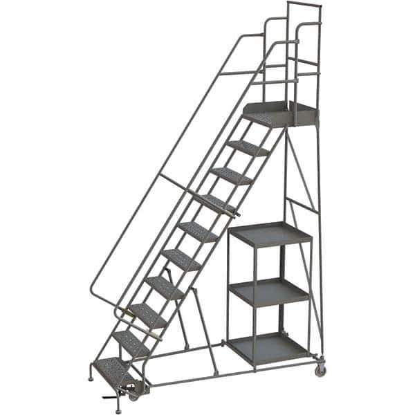 TRI-ARC - Rolling & Wall Mounted Ladders & Platforms Type: Stock-Picking Ladder Style: Rolling Safety Stock Picking Ladder - USA Tool & Supply