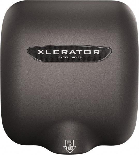 Excel Dryer - 1450 Watt Graphite Finish Electric Hand Dryer - 110/120 Volts, 12.2 Amps, 11-3/4" Wide x 12-11/16" High x 6-11/16" Deep - USA Tool & Supply