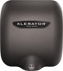 Excel Dryer - 1490 Watt Graphite Finish Electric Hand Dryer - 208/277 Volts, 6.2 Amps, 11-3/4" Wide x 12-11/16" High x 6-11/16" Deep - USA Tool & Supply