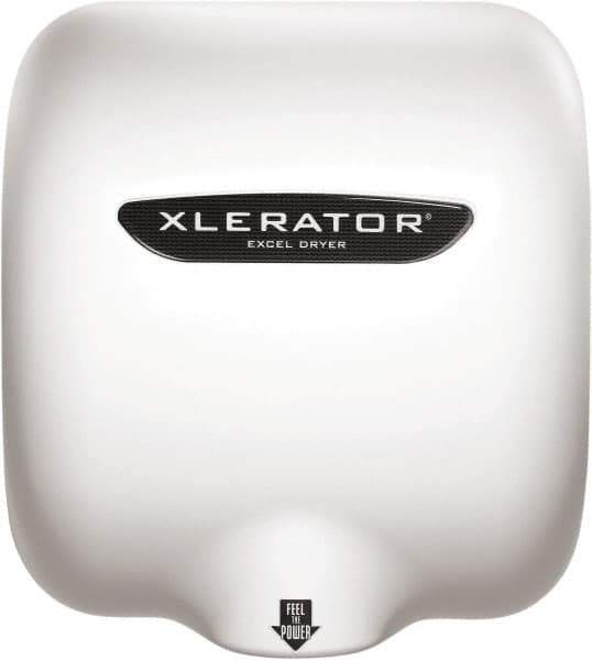 Excel Dryer - 1450 Watt White Finish Electric Hand Dryer - 110/120 Volts, 12.2 Amps, 11-3/4" Wide x 12-11/16" High x 6-11/16" Deep - USA Tool & Supply